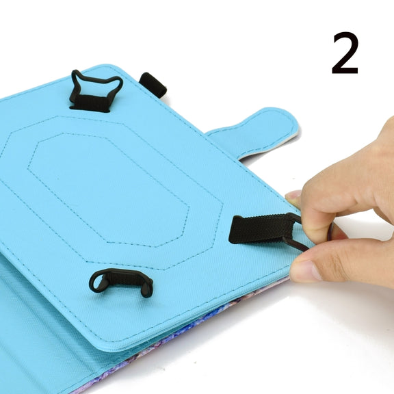 10 inch Universal Colored Drawing Horizontal Flip PU Leather Case with Holder & Card Slot(Green Butterfly)