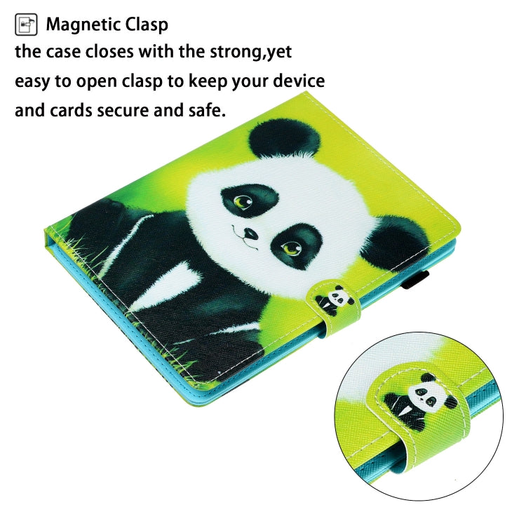 10 inch Universal Colored Drawing Horizontal Flip PU Leather Case with Holder & Card Slot(Panda) - 10 - 11 inch by PMC Jewellery | Online Shopping South Africa | PMC Jewellery | Buy Now Pay Later Mobicred
