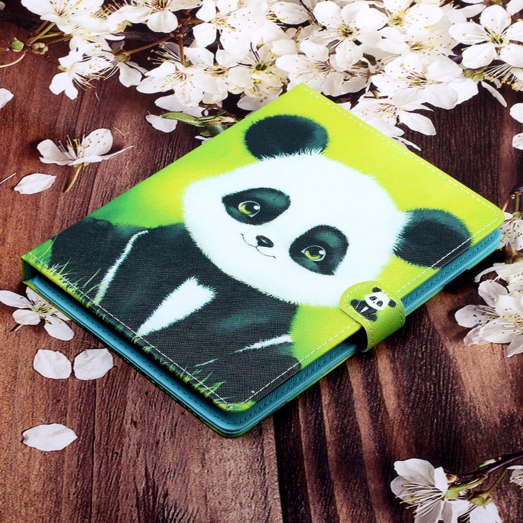 10 inch Universal Colored Drawing Horizontal Flip PU Leather Case with Holder & Card Slot(Panda) - 10 - 11 inch by PMC Jewellery | Online Shopping South Africa | PMC Jewellery | Buy Now Pay Later Mobicred
