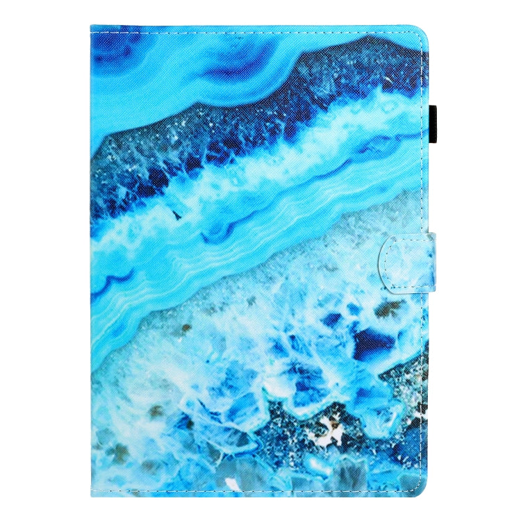 10 inch Universal Colored Drawing Horizontal Flip PU Leather Case with Holder & Card Slot(Blue Marble) - 10 - 11 inch by PMC Jewellery | Online Shopping South Africa | PMC Jewellery | Buy Now Pay Later Mobicred