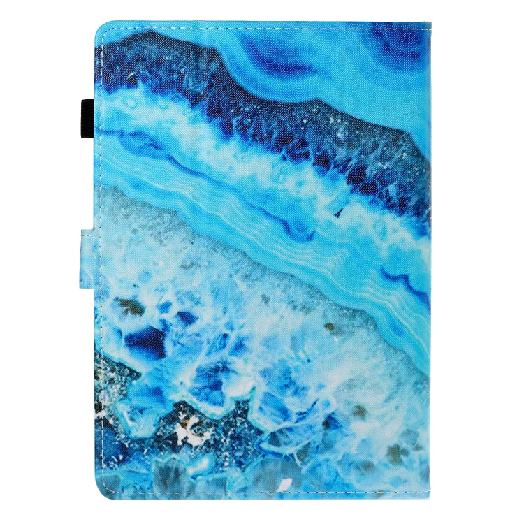 10 inch Universal Colored Drawing Horizontal Flip PU Leather Case with Holder & Card Slot(Blue Marble) - 10 - 11 inch by PMC Jewellery | Online Shopping South Africa | PMC Jewellery | Buy Now Pay Later Mobicred