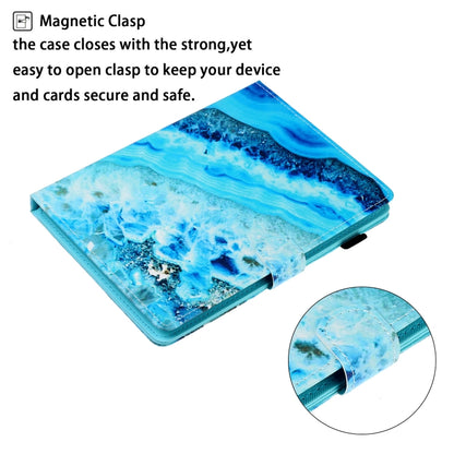 10 inch Universal Colored Drawing Horizontal Flip PU Leather Case with Holder & Card Slot(Blue Marble) - 10 - 11 inch by PMC Jewellery | Online Shopping South Africa | PMC Jewellery | Buy Now Pay Later Mobicred
