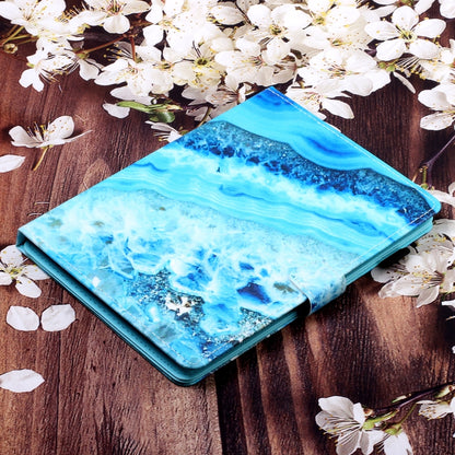 10 inch Universal Colored Drawing Horizontal Flip PU Leather Case with Holder & Card Slot(Blue Marble) - 10 - 11 inch by PMC Jewellery | Online Shopping South Africa | PMC Jewellery | Buy Now Pay Later Mobicred