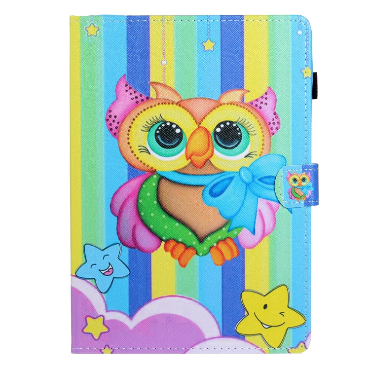 10 inch Universal Colored Drawing Horizontal Flip PU Leather Case with Holder & Card Slot(Rainbow Owl) - 10 - 11 inch by PMC Jewellery | Online Shopping South Africa | PMC Jewellery | Buy Now Pay Later Mobicred