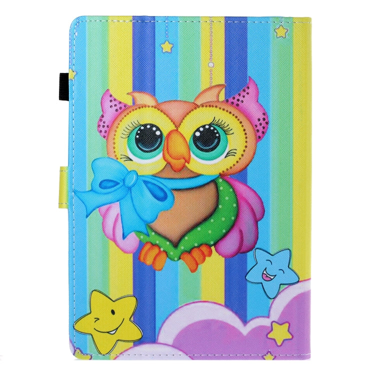 10 inch Universal Colored Drawing Horizontal Flip PU Leather Case with Holder & Card Slot(Rainbow Owl) - 10 - 11 inch by PMC Jewellery | Online Shopping South Africa | PMC Jewellery | Buy Now Pay Later Mobicred