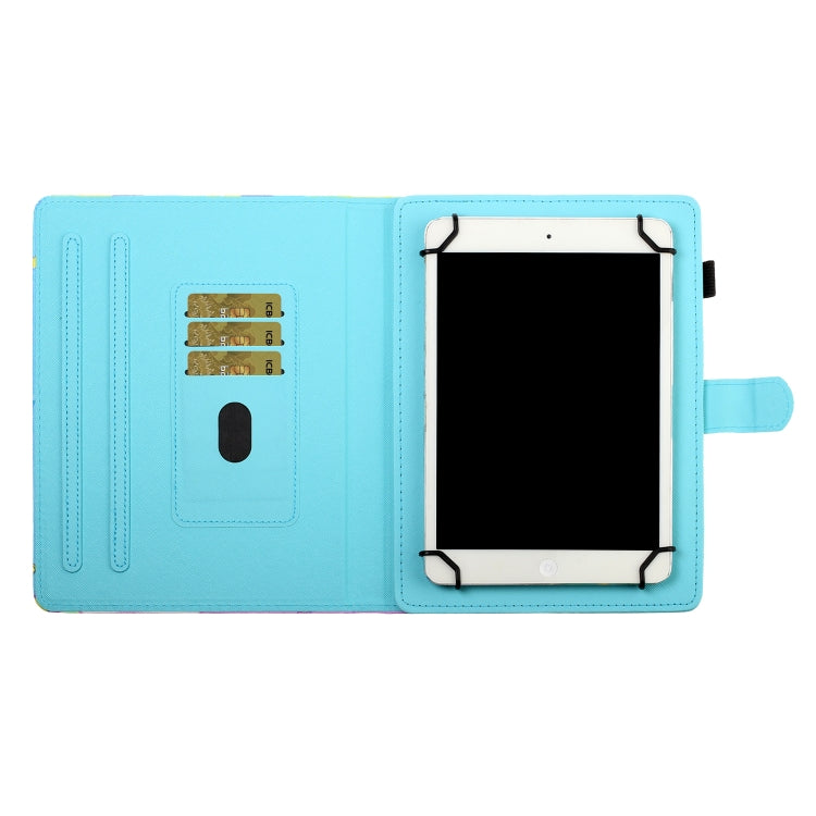 10 inch Universal Colored Drawing Horizontal Flip PU Leather Case with Holder & Card Slot(Rainbow Owl) - 10 - 11 inch by PMC Jewellery | Online Shopping South Africa | PMC Jewellery | Buy Now Pay Later Mobicred