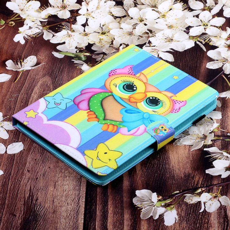 10 inch Universal Colored Drawing Horizontal Flip PU Leather Case with Holder & Card Slot(Rainbow Owl) - 10 - 11 inch by PMC Jewellery | Online Shopping South Africa | PMC Jewellery | Buy Now Pay Later Mobicred