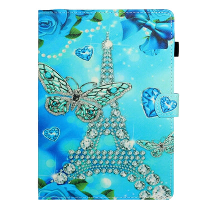 10 inch Universal Colored Drawing Horizontal Flip PU Leather Case with Holder & Card Slot(Butterfly Tower) - 10 - 11 inch by PMC Jewellery | Online Shopping South Africa | PMC Jewellery | Buy Now Pay Later Mobicred