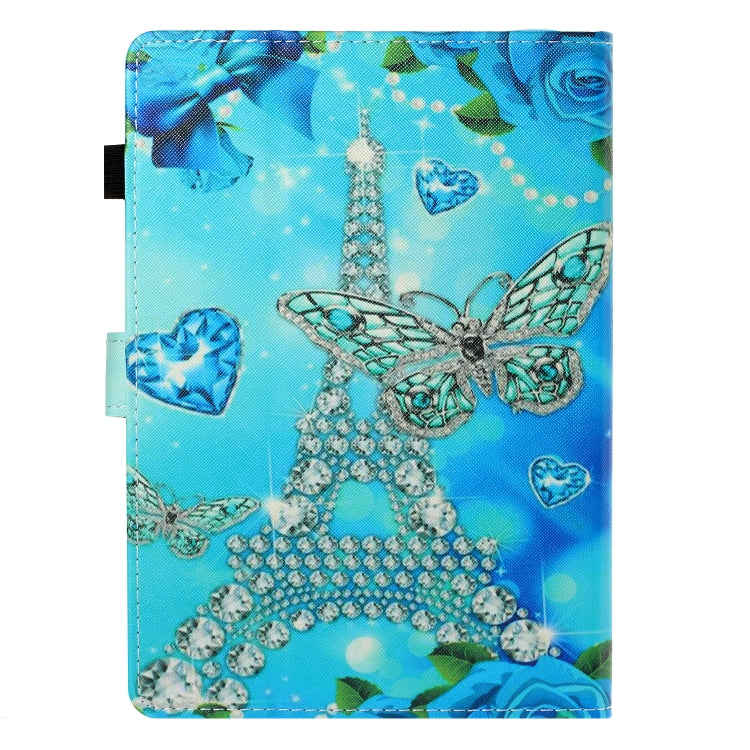 10 inch Universal Colored Drawing Horizontal Flip PU Leather Case with Holder & Card Slot(Butterfly Tower) - 10 - 11 inch by PMC Jewellery | Online Shopping South Africa | PMC Jewellery | Buy Now Pay Later Mobicred