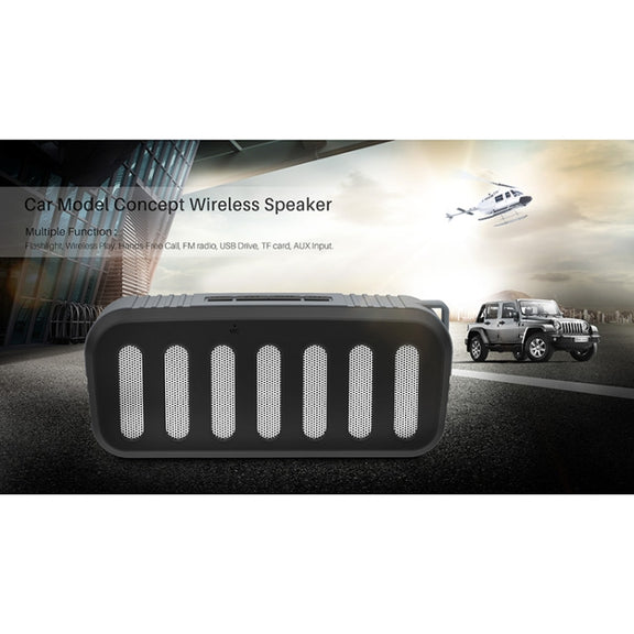NewRixing NR-2013 TWS Car Exhaust Duct-shaped Bluetooth Speaker(White)