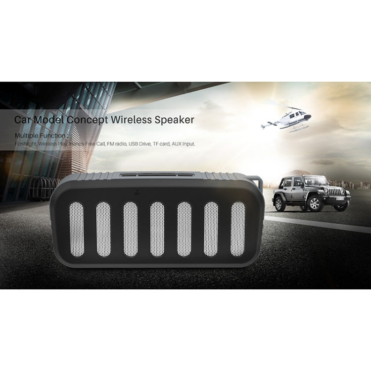 NewRixing NR-2013 TWS Car Exhaust Duct-shaped Bluetooth Speaker(Red)