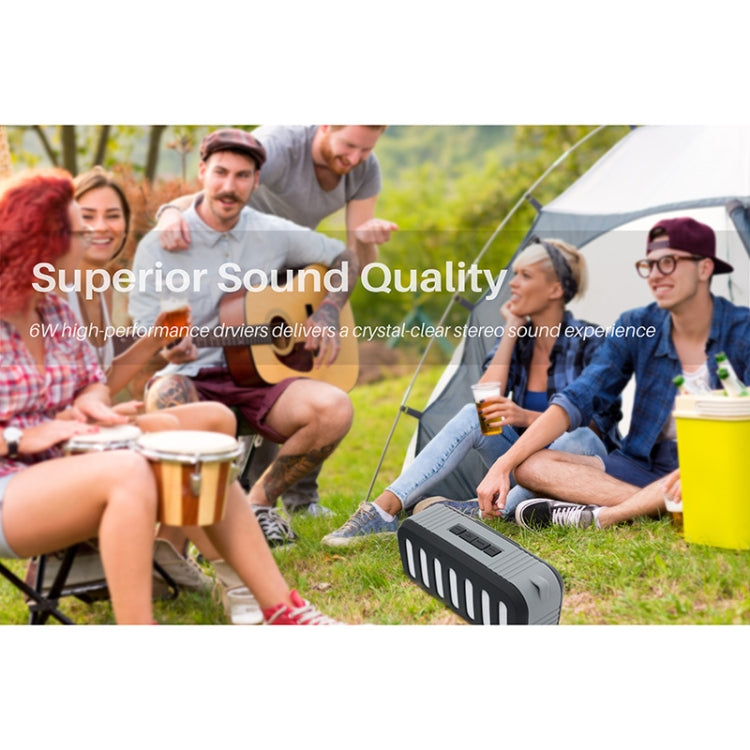 NewRixing NR-2013 TWS Car Exhaust Duct-shaped Bluetooth Speaker(Red)