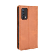 For OPPO Realme GT Master Magnetic Buckle Retro Pattern Horizontal Flip Leather Case with Holder & Card Slot & Wallet(Brown)