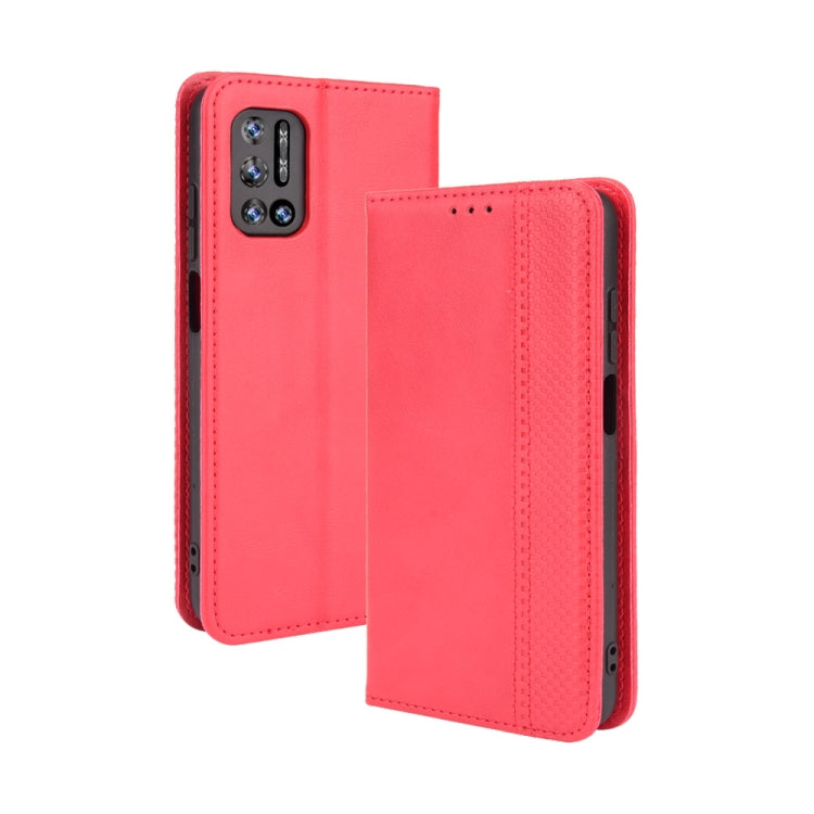 For Doogee N40 Pro Magnetic Buckle Retro Pattern Horizontal Flip Leather Case with Holder & Card Slot & Wallet(Red) - More Brand by PMC TechLife | Online Shopping South Africa | PMC TechLife | Buy Now Pay Later Mobicred