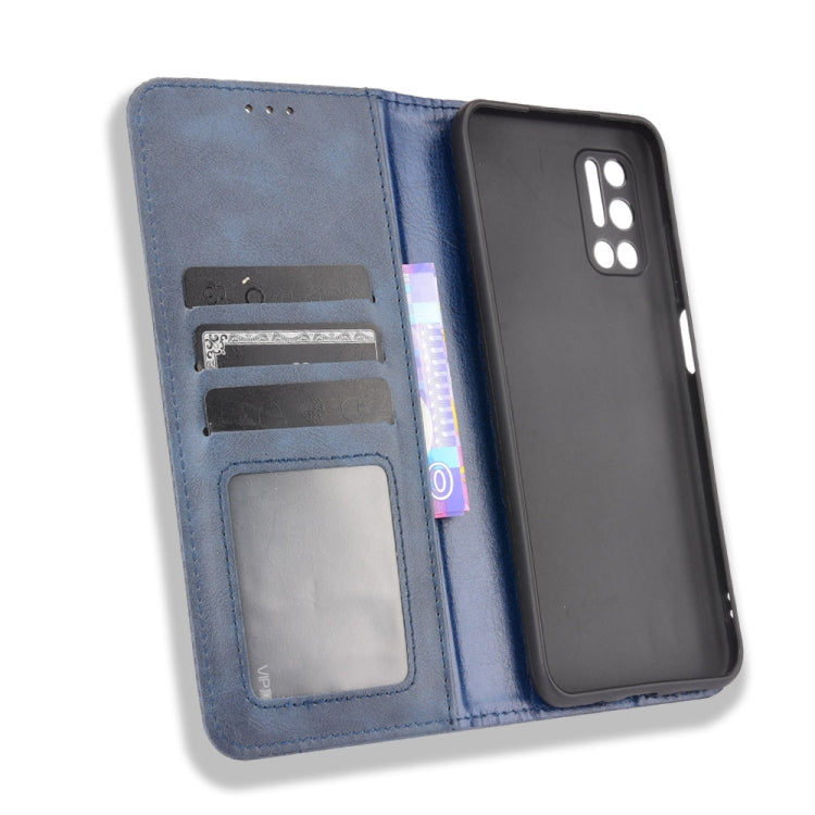 For Doogee N40 Pro Magnetic Buckle Retro Pattern Horizontal Flip Leather Case with Holder & Card Slot & Wallet(Blue) - More Brand by PMC TechLife | Online Shopping South Africa | PMC TechLife | Buy Now Pay Later Mobicred