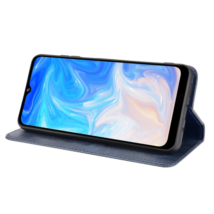 For Doogee N40 Pro Magnetic Buckle Retro Pattern Horizontal Flip Leather Case with Holder & Card Slot & Wallet(Blue) - More Brand by PMC TechLife | Online Shopping South Africa | PMC TechLife | Buy Now Pay Later Mobicred