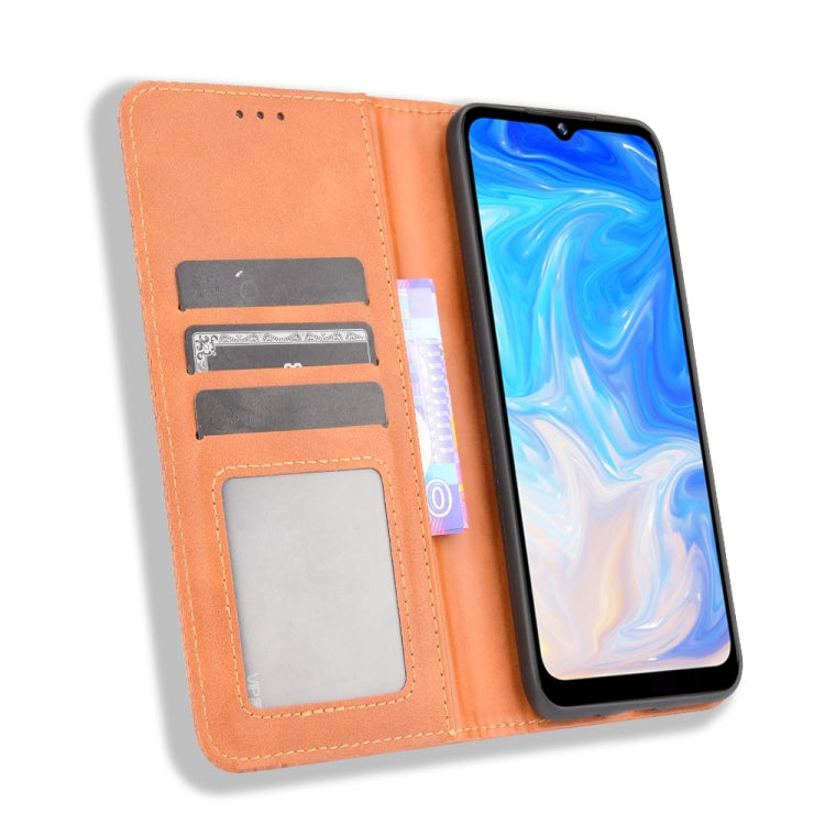 For Doogee N40 Pro Magnetic Buckle Retro Pattern Horizontal Flip Leather Case with Holder & Card Slot & Wallet(Brown) - More Brand by PMC TechLife | Online Shopping South Africa | PMC TechLife | Buy Now Pay Later Mobicred