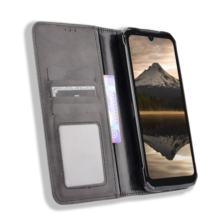 For Doogee S86 / S86 Pro Magnetic Buckle Retro Pattern Horizontal Flip Leather Case with Holder & Card Slot & Wallet(Black) - More Brand by PMC TechLife | Online Shopping South Africa | PMC TechLife | Buy Now Pay Later Mobicred