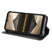 For Doogee S86 / S86 Pro Magnetic Buckle Retro Pattern Horizontal Flip Leather Case with Holder & Card Slot & Wallet(Black)