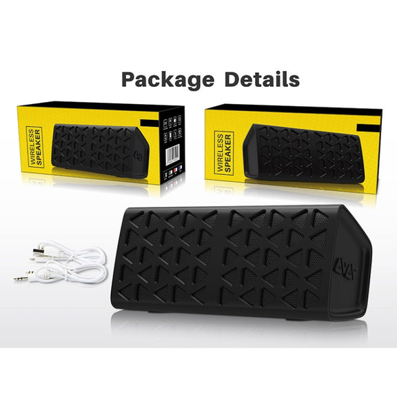 NewRixing NR-3021 TWS Hollow Triangle Pattern Bluetooth Speaker(Red)