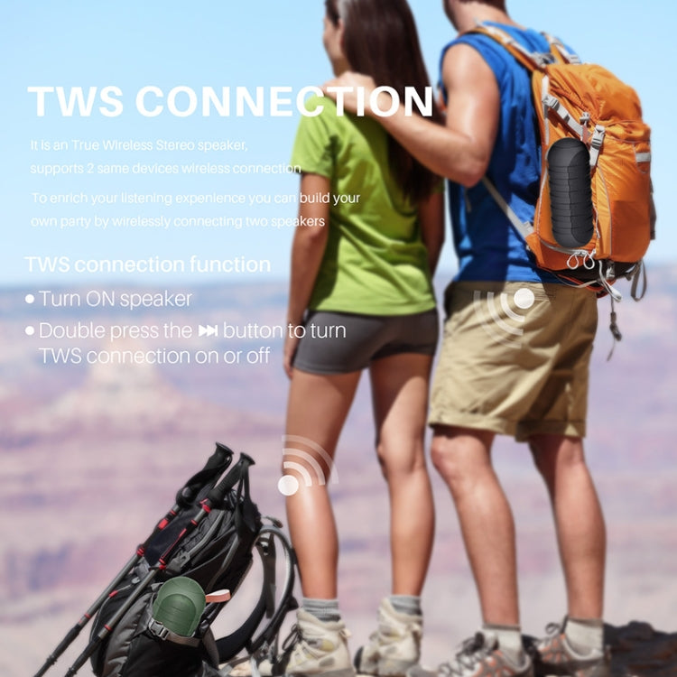 NewRixing NR-3025 TWS Outdoor Portable Splashproof Bluetooth Speaker with Flashlight Function(Black) - free shipping - PMC Jewellery - Order now!