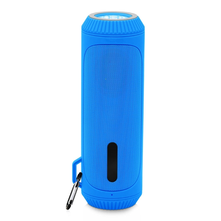 NewRixing NR-4016A TWS Outdoor Splashproof Bluetooth Speaker with Carabiner Handle & SOS Flashlight(Blue) - free shipping - PMC Jewellery - Order now!