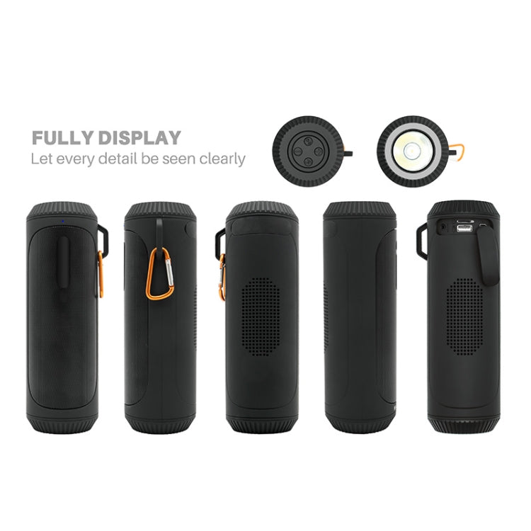 NewRixing NR-4016A TWS Outdoor Splashproof Bluetooth Speaker with Carabiner Handle & SOS Flashlight(Blue) - free shipping - PMC Jewellery - Order now!