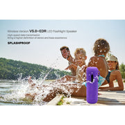 NewRixing NR-4016A TWS Outdoor Splashproof Bluetooth Speaker with Carabiner Handle & SOS Flashlight(Green)