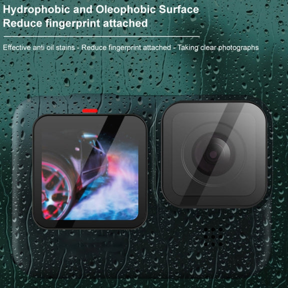 For GoPro HERO10 Black IMAK 3 in 1 Camera Lens and Screen Tempered Glass Film