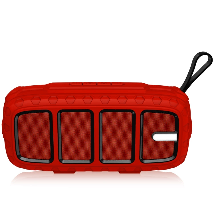 NewRixing NR-5018 Outdoor Portable Bluetooth Speaker, Support Hands-free Call / TF Card / FM / U Disk(Red+Black) - free shipping - PMC Jewellery - Order now!