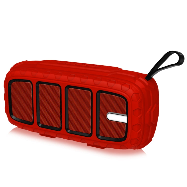NewRixing NR-5018 Outdoor Portable Bluetooth Speaker, Support Hands-free Call / TF Card / FM / U Disk(Red+Black) - free shipping - PMC Jewellery - Order now!