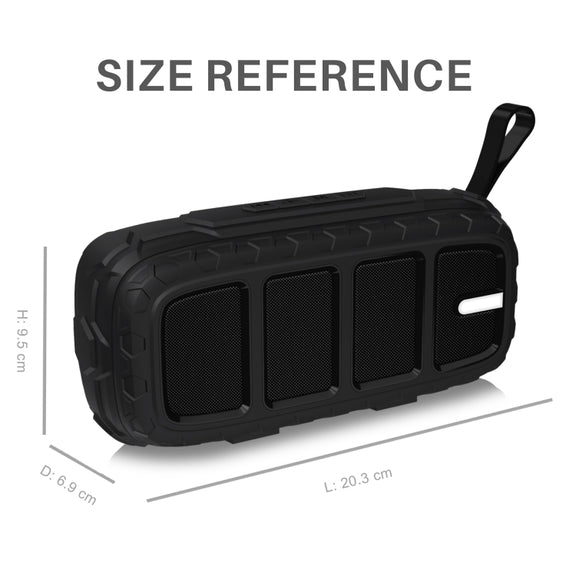 NewRixing NR-5018 Outdoor Portable Bluetooth Speaker, Support Hands-free Call / TF Card / FM / U Disk(Red+Black)