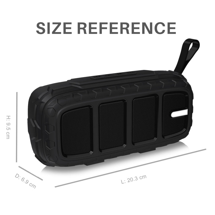 NewRixing NR-5018 Outdoor Portable Bluetooth Speaker, Support Hands-free Call / TF Card / FM / U Disk(Red+Black)