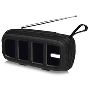 NewRixing NR-5018FM Outdoor Portable Bluetooth Speaker with Antenna, Support Hands-free Call / TF Card / FM / U Disk(Black)