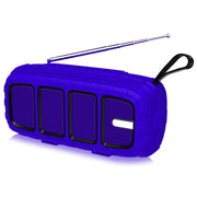 NewRixing NR-5018FM Outdoor Portable Bluetooth Speaker with Antenna, Support Hands-free Call / TF Card / FM / U Disk(Blue+Black)