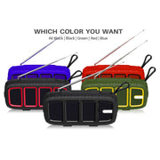 NewRixing NR-5018FM Outdoor Portable Bluetooth Speaker with Antenna, Support Hands-free Call / TF Card / FM / U Disk(Black)