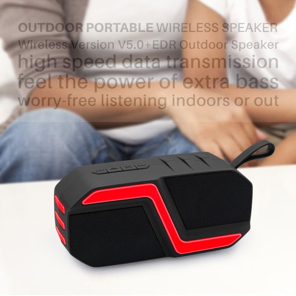 NewRixing NR-5019 Outdoor Portable Bluetooth Speaker, Support Hands-free Call / TF Card / FM / U Disk(Yellow)