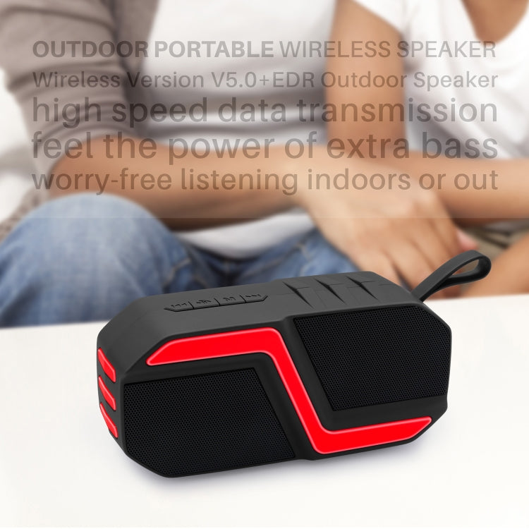 NewRixing NR-5019 Outdoor Portable Bluetooth Speaker, Support Hands-free Call / TF Card / FM / U Disk(Yellow)