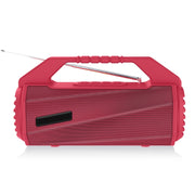 NewRixing NR-4025FM Outdoor Splash-proof Water Portable Bluetooth Speaker, Support Hands-free Call / TF Card / FM / U Disk(Red)