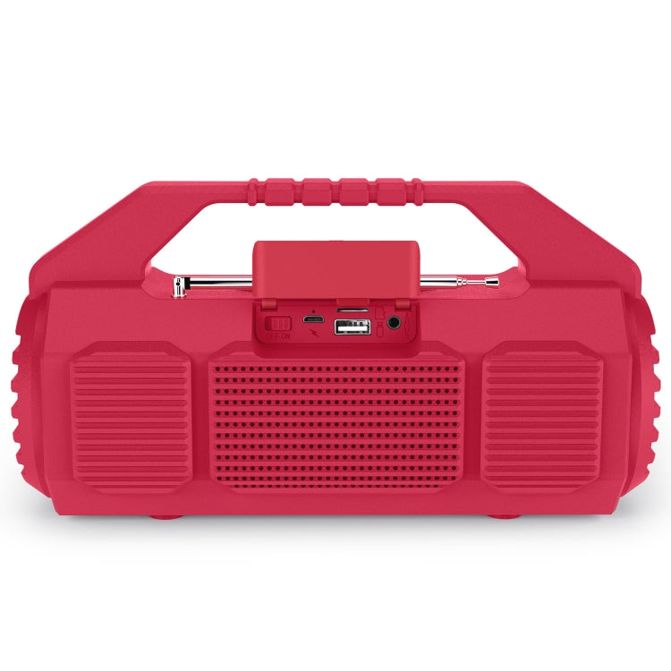 NewRixing NR-4025FM Outdoor Splash-proof Water Portable Bluetooth Speaker, Support Hands-free Call / TF Card / FM / U Disk(Red)