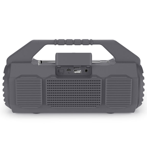 NewRixing NR-4025FM Outdoor Splash-proof Water Portable Bluetooth Speaker, Support Hands-free Call / TF Card / FM / U Disk(Grey)