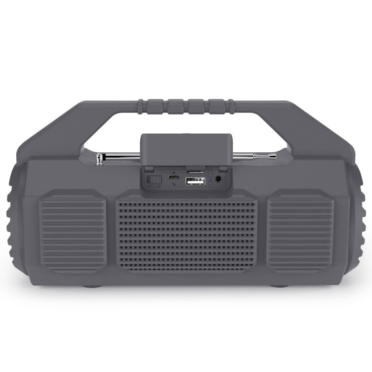 NewRixing NR-4025FM Outdoor Splash-proof Water Portable Bluetooth Speaker, Support Hands-free Call / TF Card / FM / U Disk(Grey)