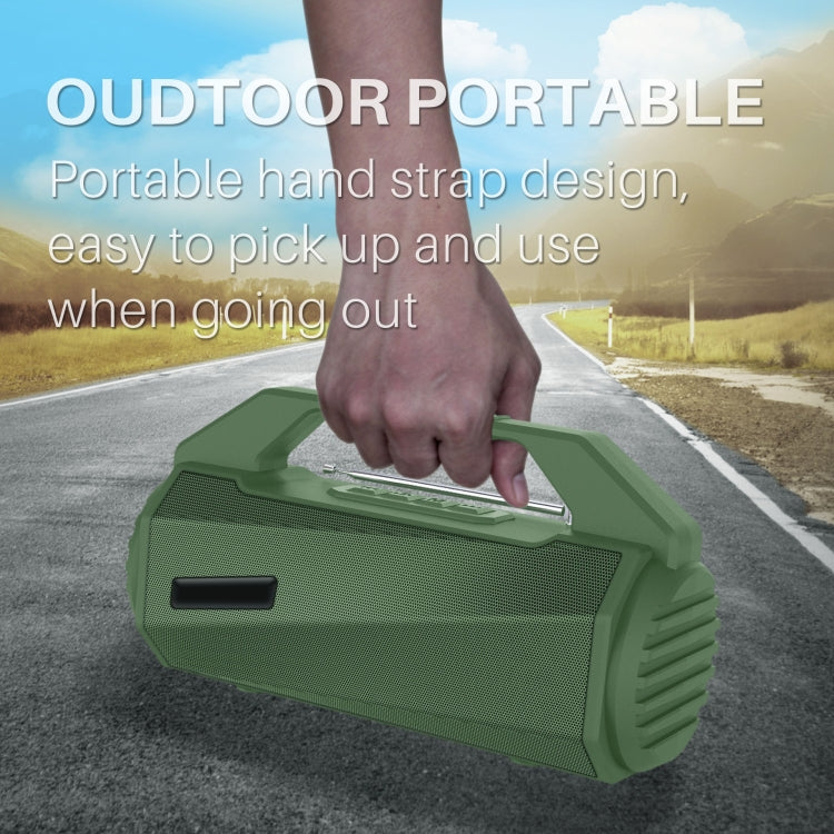 NewRixing NR-4025FM Outdoor Splash-proof Water Portable Bluetooth Speaker, Support Hands-free Call / TF Card / FM / U Disk(Black) - free shipping - PMC Jewellery - Order now!