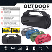 NewRixing NR-4025FM Outdoor Splash-proof Water Portable Bluetooth Speaker, Support Hands-free Call / TF Card / FM / U Disk(Grey)