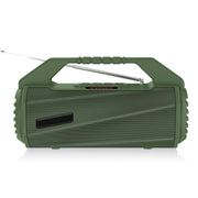 NewRixing NR-4025FM with Screen Outdoor Splash-proof Water Portable Bluetooth Speaker, Support Hands-free Call / TF Card / FM / U Disk(Green)
