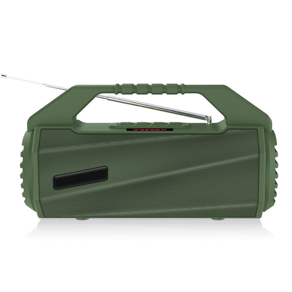 NewRixing NR-4025FM with Screen Outdoor Splash-proof Water Portable Bluetooth Speaker, Support Hands-free Call / TF Card / FM / U Disk(Green)