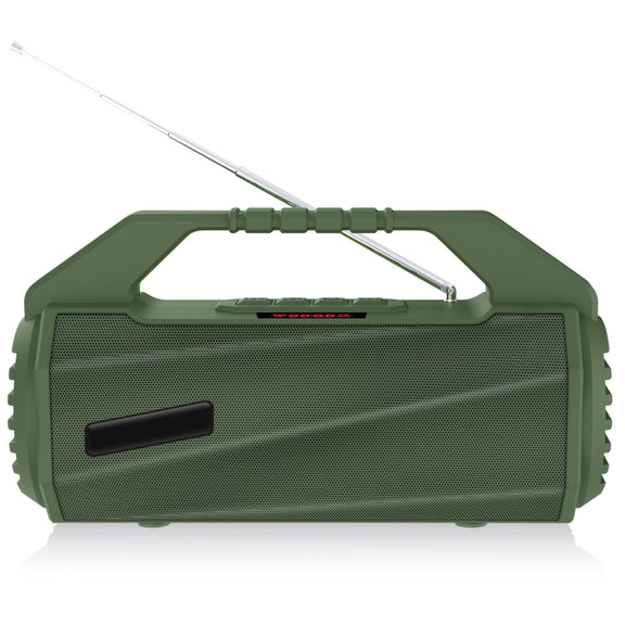 NewRixing NR-4025FM with Screen Outdoor Splash-proof Water Portable Bluetooth Speaker, Support Hands-free Call / TF Card / FM / U Disk(Green)