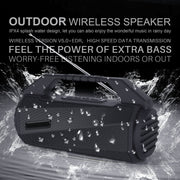 NewRixing NR-4025FM with Screen Outdoor Splash-proof Water Portable Bluetooth Speaker, Support Hands-free Call / TF Card / FM / U Disk(Black)