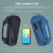 NewRixing NR-4025FM with Screen Outdoor Splash-proof Water Portable Bluetooth Speaker, Support Hands-free Call / TF Card / FM / U Disk(Black)
