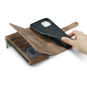 For iPhone 11 CaseMe-C30 PU + TPU Multifunctional Horizontal Flip Leather Case with Holder & Card Slot & Wallet & Zipper Pocket (Brown)